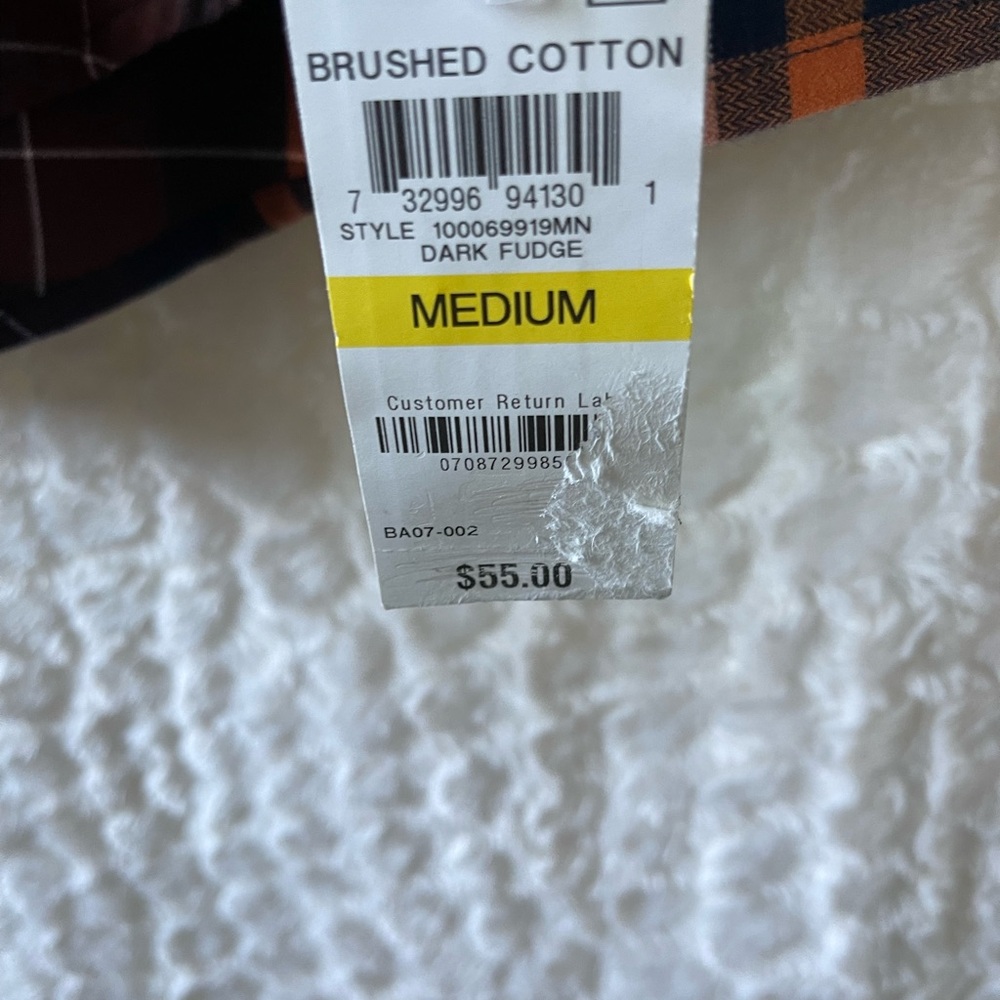 NWT Club Room: Men’s (M) plaid long sleeve shirt autumn colors. - Picture 10 of 16
